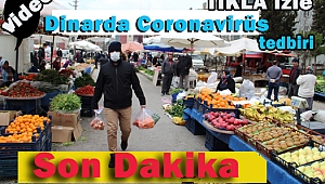 Dinar Sebze Pazarında Zabıta Ekipleri Coronavirüs Tedbirleri Aldı. Video HABER