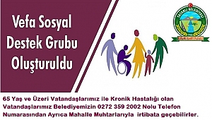Tatarlı Beldesinde Vefa Sosyal Destek Gurubu Oluşturdu