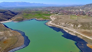 Afyonkarahisar Dinar Yıprak Göletinde su seviyesi yükseliyor
