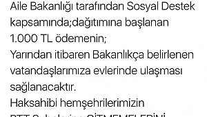 PTT Şubelerinde Aşırı yoğunluk nedeniyle 1.000 TL ödeme eve getirelicek