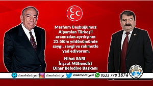 Başkan Sarı dan Başbuğ Alparslan Türkeş i Anma Mesajı