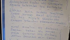 Dinar'da Bayram Dağcı'dan Vefa Sosyal Destek Gurubuna Mektup