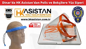 Dinar'da HK Asistan'dan Polis ve Bekçilere Yüz Siperi