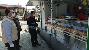 Dinar'da Tarım ve Orman Müdürlüğü Ekipleri, Pazarlarda (Coronavirüs) Denetimi Yaptı