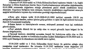 Dinar İlçe Hıfzısıhha Kurulundan Yeni Kararlar 