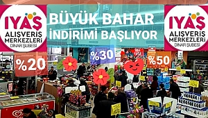 Dinar IYAŞ, 30 Nisan'da Büyük Bahar Indirimini Başlatıyor