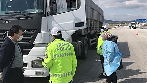 Dinar Kaymakamı Selami Kapankaya trafik ekiplerini denetledi