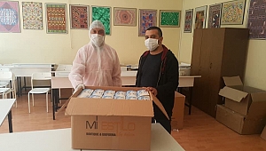 Dinar Meslek Yüksek Okulu Maske Üretimine Başladı