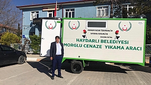 Haydarlı Belediye sine Ergün Türkmenel tarafından Cenaze aracı hediye edildi