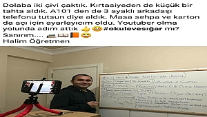 Öğretmen Halim Talay farklı çalışmasıyla Sosyal medyayı salladı