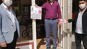 Başkan Sabri Can Bekle, Maske Dağıttı