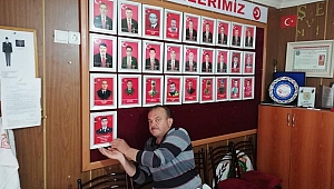 Suriye İdlip Gazisi Asb.Çvş.Osman Özçelik'in Fotoğrafı Derneğe Asıldı