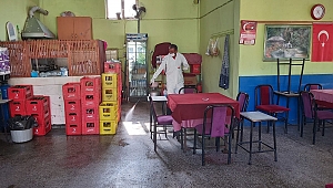İlçemizde Kahvehaneler dezenfekte edildi