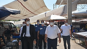Dinar'da Koronavirüs Denetlemeleri devam ediyor