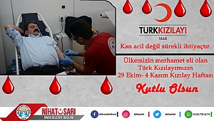 Başkan Sarı’dan Kızılay Haftası Mesajı