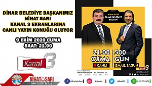 Başkan Sarı Kanal 3 Ekranlarına Konuk Oluyor