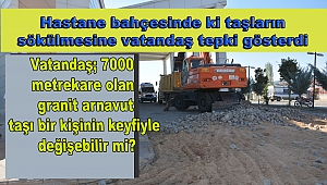 Hastanenin Parke Taşının Sökülmesine Tepki