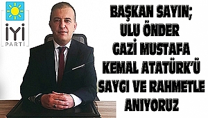 Başkan Sayın'dan 10 Kasım Anma Mesajı