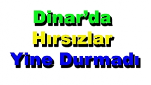 Dinar'da Hırsızlık Hala Devam Ediyor