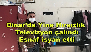 Dinar'da Yine Hırsızlık: Televizyon Çalındı, Esnaf Tepkili