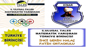 Fatih Ortaokulu'ndan Türkiye Birincisi