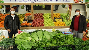Dinar'da Organik Dörtyol Manavı Açıldı