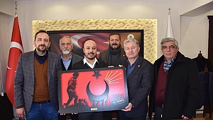 Dinar’dan Başkan İsmail Taylan’a ziyaret