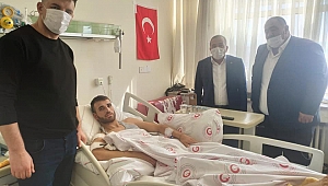 Başkan Çiçek, Yaralanan Askeri Ziyaret Etti