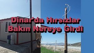 Dinar'da Hırsızlar Bağ Evine girdi