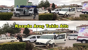 Dinar Dörtyol Kavşağında ki kazada 3 kişi ağır yaralandı