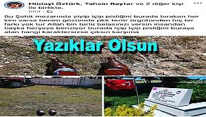 Şehidimizin Mezarında Alkol Alan Kişilere Tepki