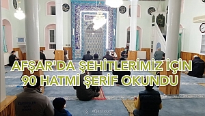 TÜM ŞEHİTLERİMİZ İÇİN HATİMLER OKUNDU