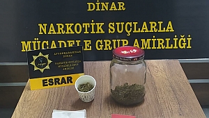 Dinar'da Esrar Ele Geçirildi