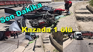 Dinar'da Feci Kaza: 1 ölü!