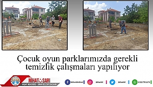 Çocuk Oyun Parklarımızda Gerekli Temizlik Çalışmaları Yapılıyor