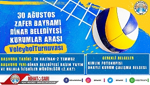 Dinar Belediyesi Voleybol Turnuvası düzenleyecek