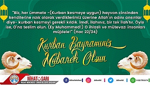Belediye Başkanımız Nihat Sarı'dan Kurban Bayramı mesajı