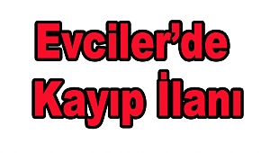 Evciler'de Kayıp İlanı