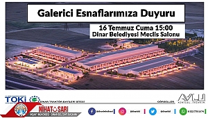 Galerici Esnaflarımıza Duyuru