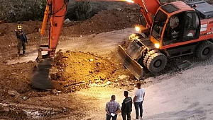 Dinar Belediye Başkanı Nihat Sarı gece devreye girdi
