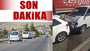 Dinar'da Zincirleme Trafik kazası