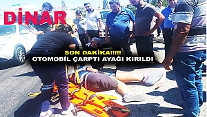 Karşıdan karşıya geçen 1 kişiye otomobil çarptı: 1 yaralı!!!