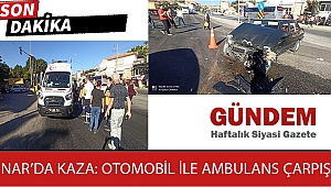 Dinar'da Kaza: Otomobil ile Ambulans Çarpıştı