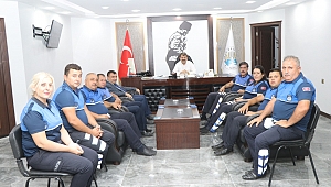 Zabıta personelinden Başkan Sarı’ya teşekkür ziyareti