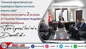 Başkan Sarı, “Üniversite öğrencilerimiz için başlattığımız Öğrenci servisimiz amacına ulaştı”