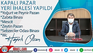 Salı Pazarı Kapalı Pazar Yeri ihalesi yapıldı