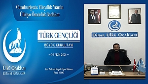  TÜRK GENÇLİĞİ BÜYÜK KURULTAYINA DİNAR ÜLKÜ OCAKLARINDAN DAVET