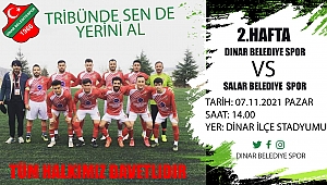 Dinar Belediye Sporumuz yeni sezonda kendi evinde ilk maçına çıkıyor