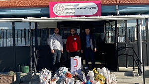 DİNAR ŞEHİT MUHAMMET BAYRAM ANAOKULU ÖĞRENCİLERİNDEN KIZILAYA YARDIM