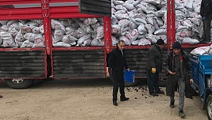 Dinar'da Kömür Dağıtımı Başladı